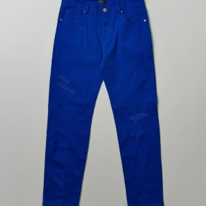 Outlet Adamson Ripped Detail Slim Jeans - Blue Denim Jeans | Denim