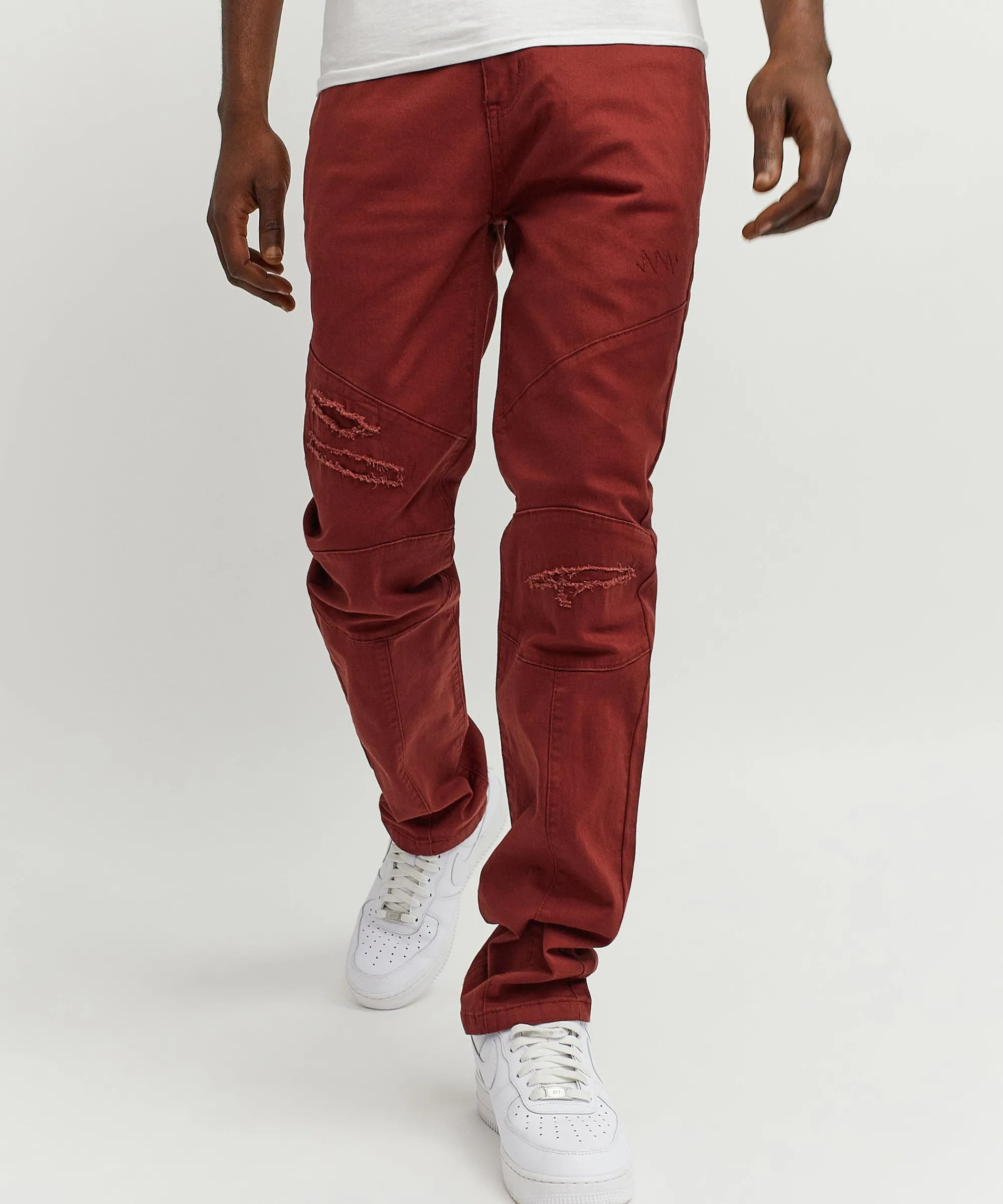 adamson_ripped_detail_slim_jeans__brown_0.webp Sale Adamson Ripped Detail Slim Jeans - Brown Denim Jeans | Denim