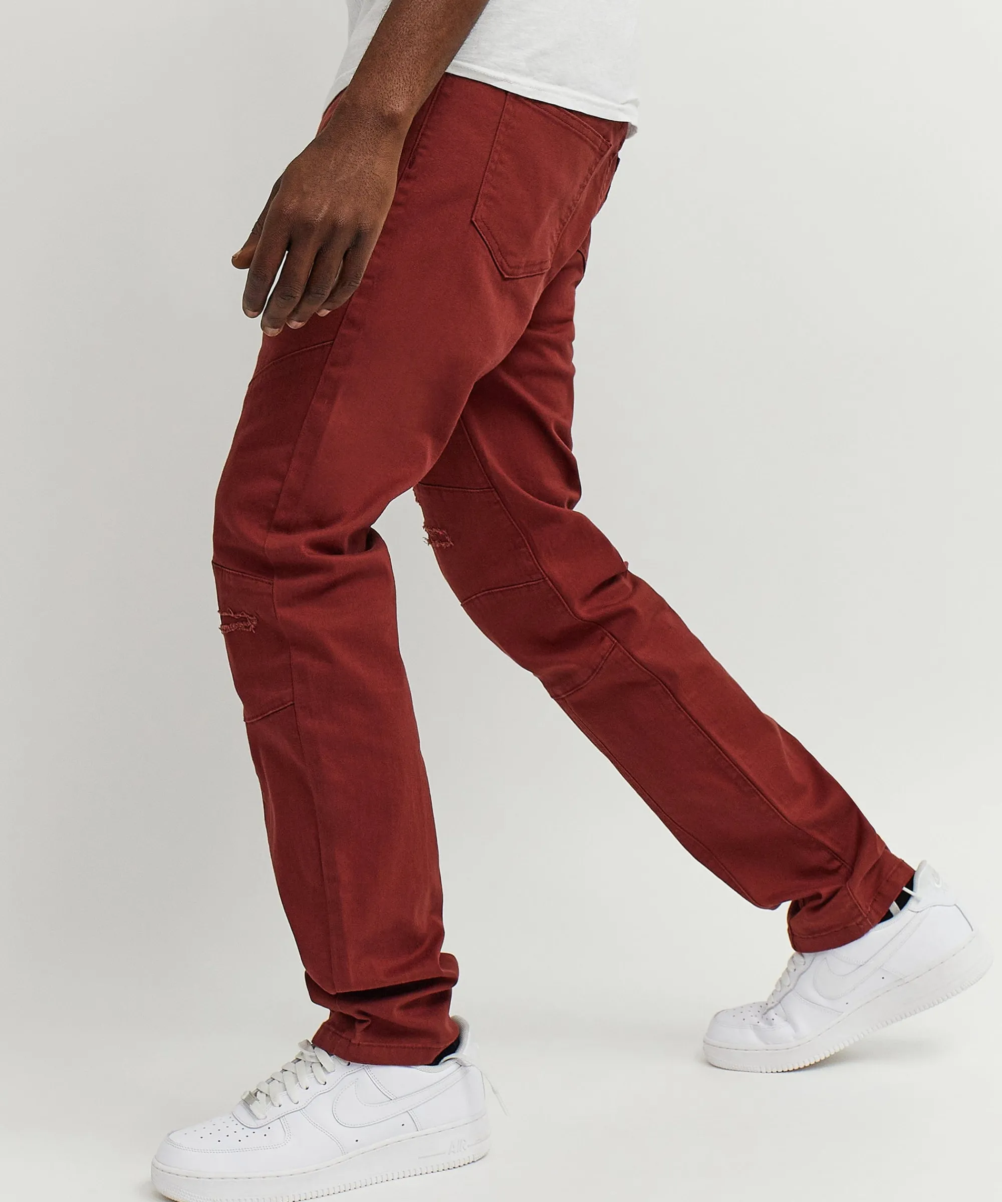 adamson_ripped_detail_slim_jeans__brown_5.webp Sale Adamson Ripped Detail Slim Jeans - Brown Denim Jeans | Denim