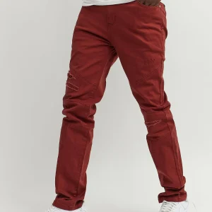 Sale Adamson Ripped Detail Slim Jeans - Brown Denim Jeans | Denim