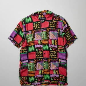 Flash Sale Adjust Allover Print Short Sleeve Shirt Button Downs
