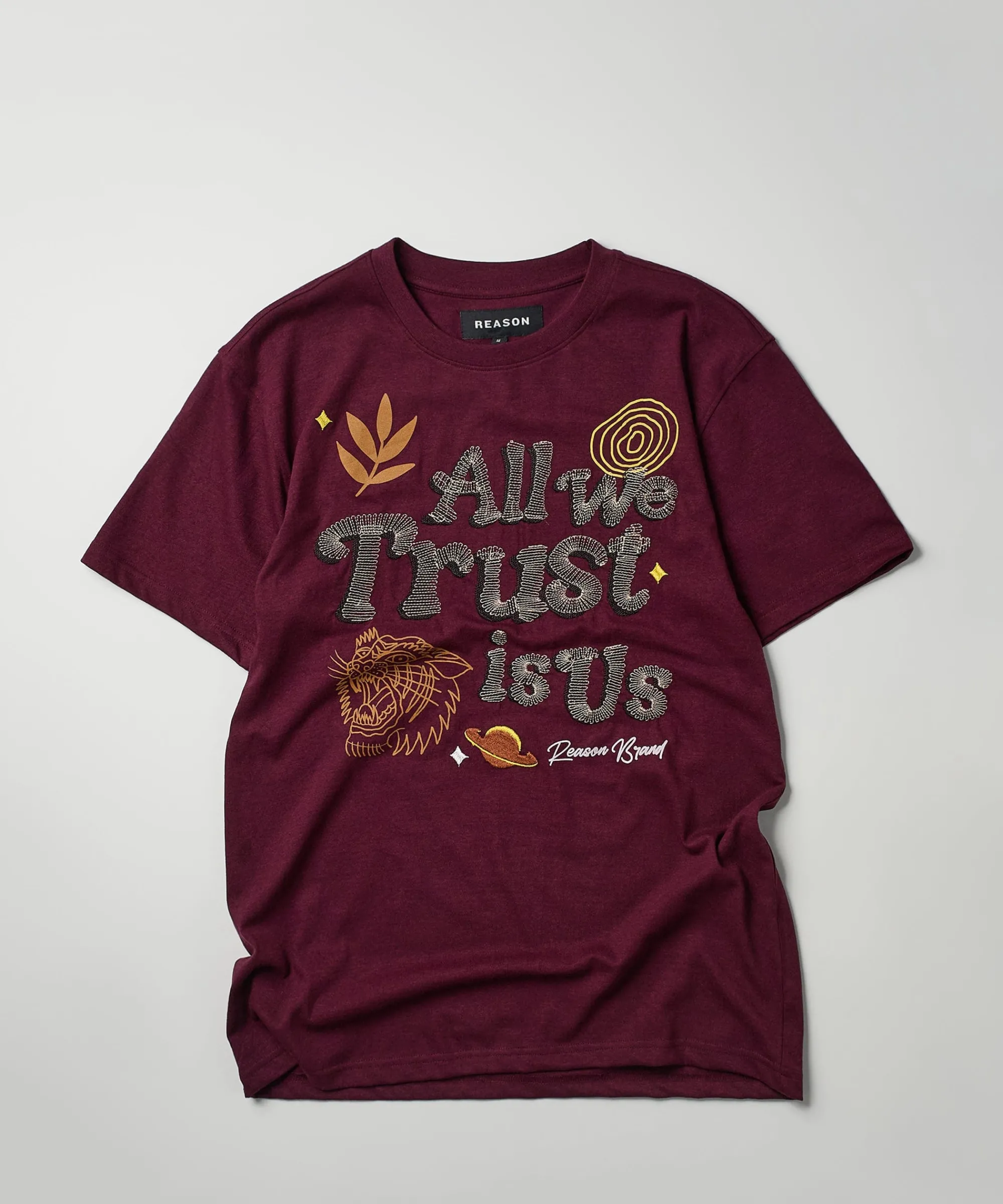all_we_trust_is_us_short_sleeve_tee__brown_0.webp Discount All We Trust Is Us Short Sleeve Tee - Brown Graphic Tees