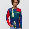 Cheap Arseno Multi Color Long Sleeve Logo Tee Graphic Tees