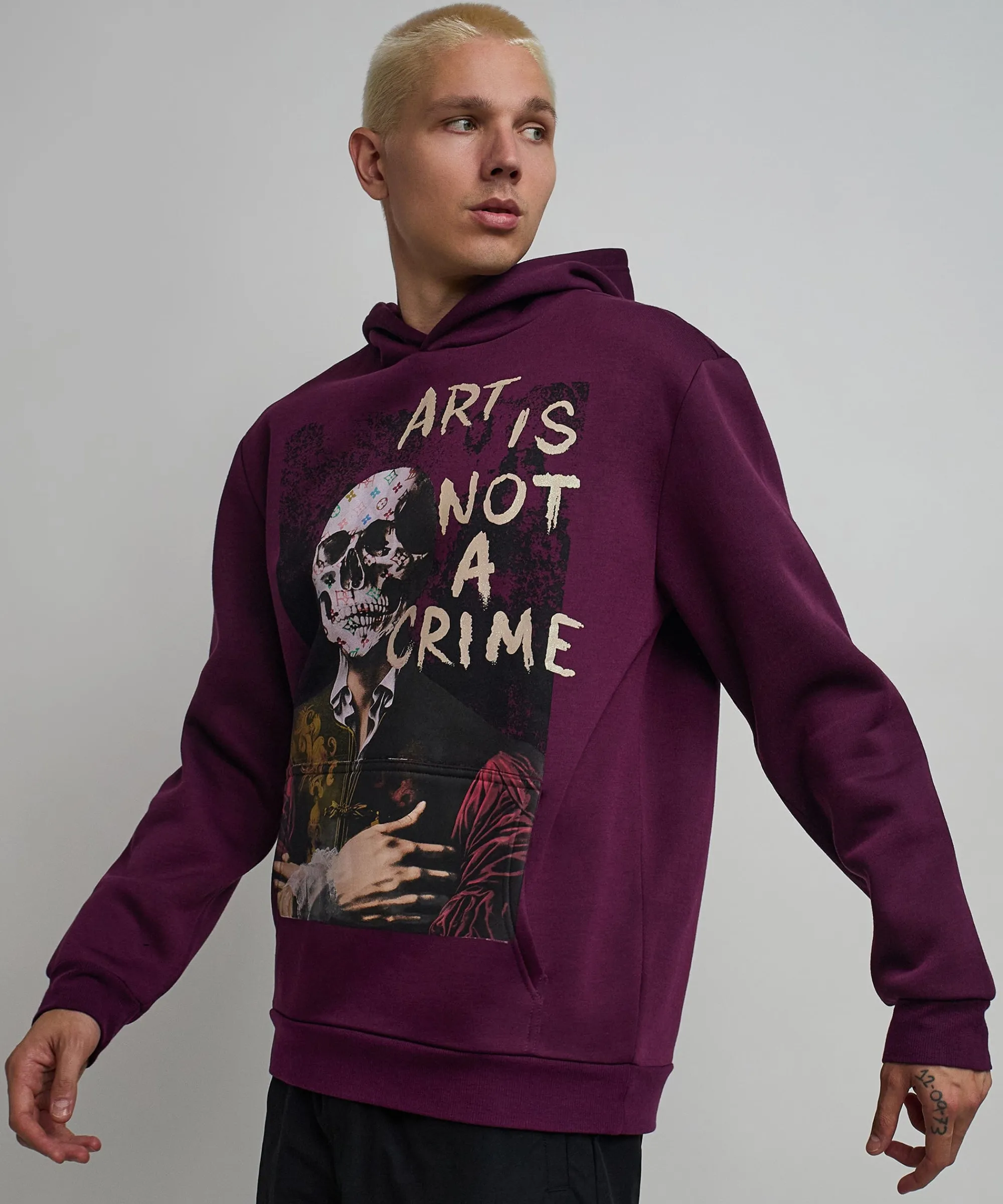 art_is_not_a_crime_graphic_print_hoodie__burgundy_1.webp Cheap Art Is Not A Crime Graphic Print Hoodie - Burgundy Hoodies | Hoodies