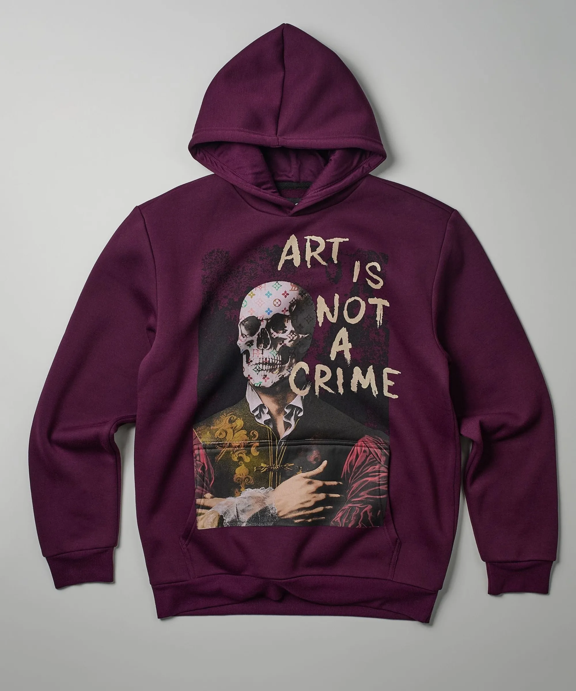 art_is_not_a_crime_graphic_print_hoodie__burgundy_5.webp Cheap Art Is Not A Crime Graphic Print Hoodie - Burgundy Hoodies | Hoodies