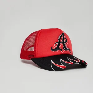 Best Sale Atlanta Embroidery Trucker Hat - Red Hats