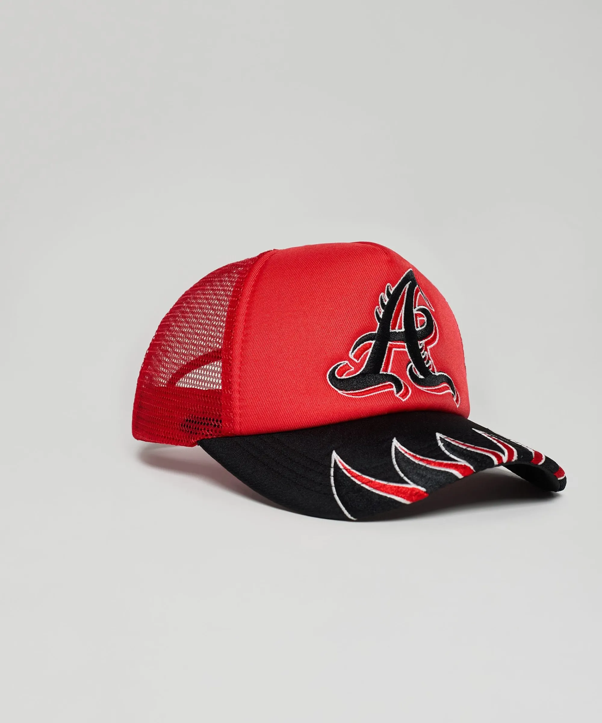 atlanta_embroidery_trucker_hat__red_1.webp Best Sale Atlanta Embroidery Trucker Hat - Red Hats