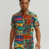 Clearance Aztec Print Short Sleeve Shirt Button Downs