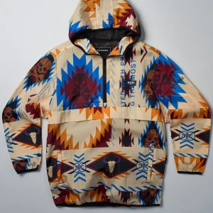 Store Aztec Skull Half-Zip Anorak Lightweight Jackets | Anoraks