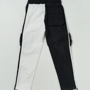 Discount Bader Cotton Twill Color Block Utility Joggers - Black&White Shop All Bottoms | Cargo & Utility Pants