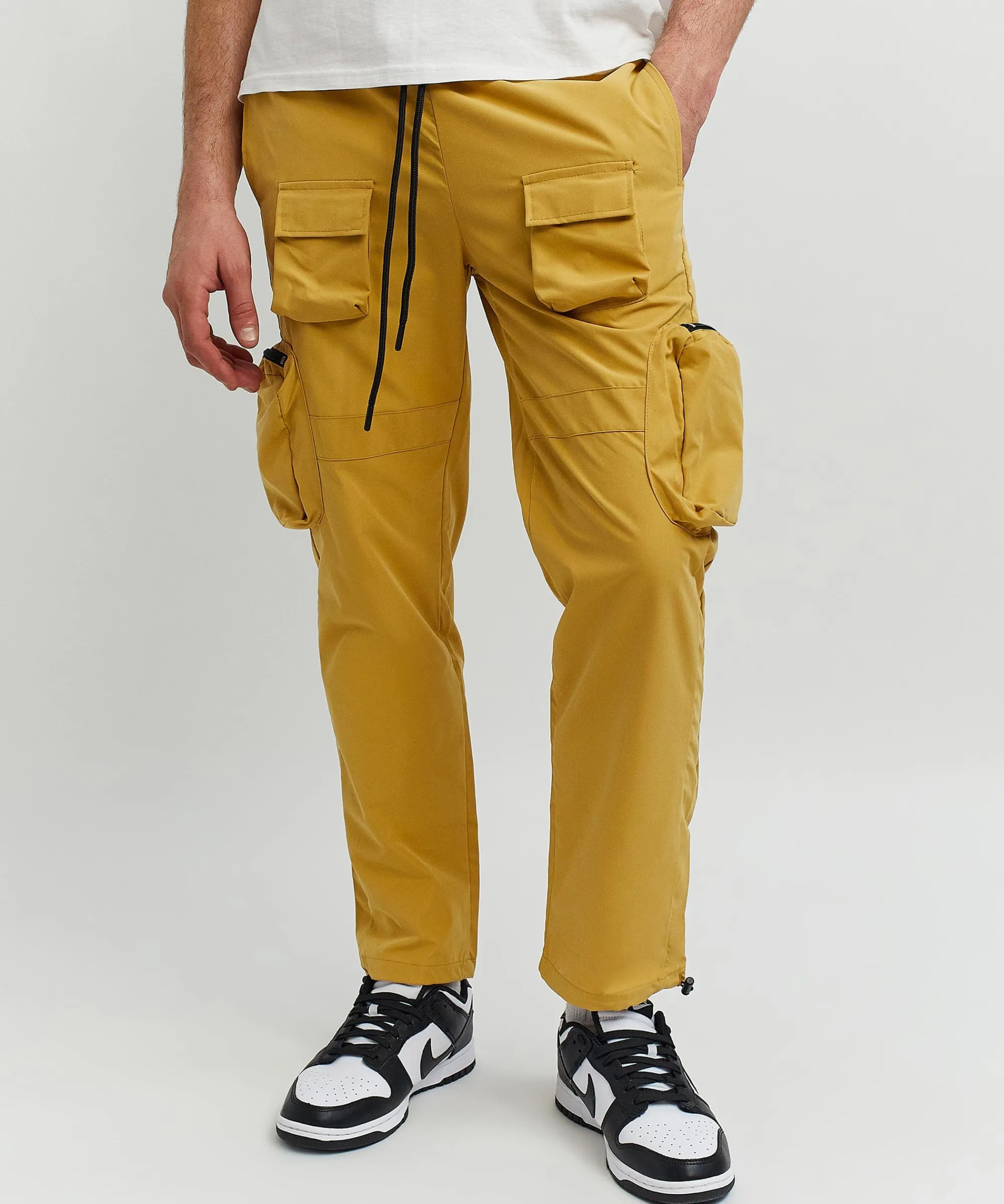 bader_cotton_twill_color_block_utility_joggers__tan_0.webp Discount Bader Cotton Twill Color Block Utility Joggers - Tan Shop All Bottoms | Cargo & Utility Pants