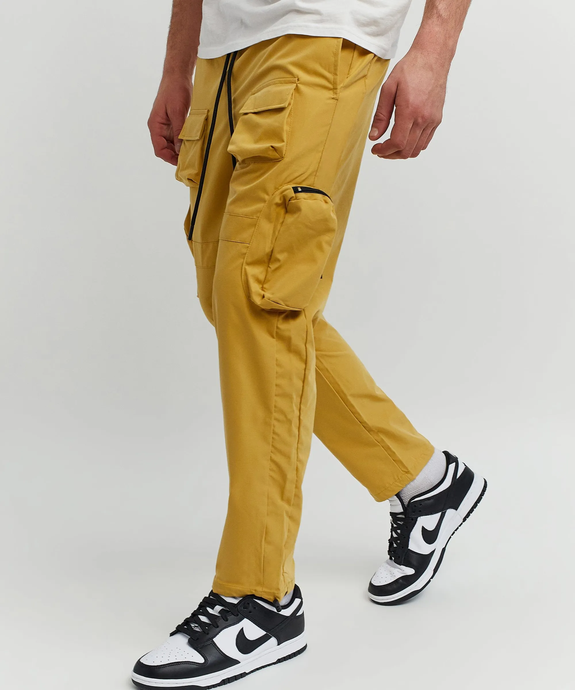 bader_cotton_twill_color_block_utility_joggers__tan_1.webp Discount Bader Cotton Twill Color Block Utility Joggers - Tan Shop All Bottoms | Cargo & Utility Pants