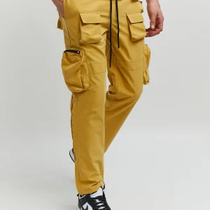 Discount Bader Cotton Twill Color Block Utility Joggers - Tan Shop All Bottoms | Cargo & Utility Pants