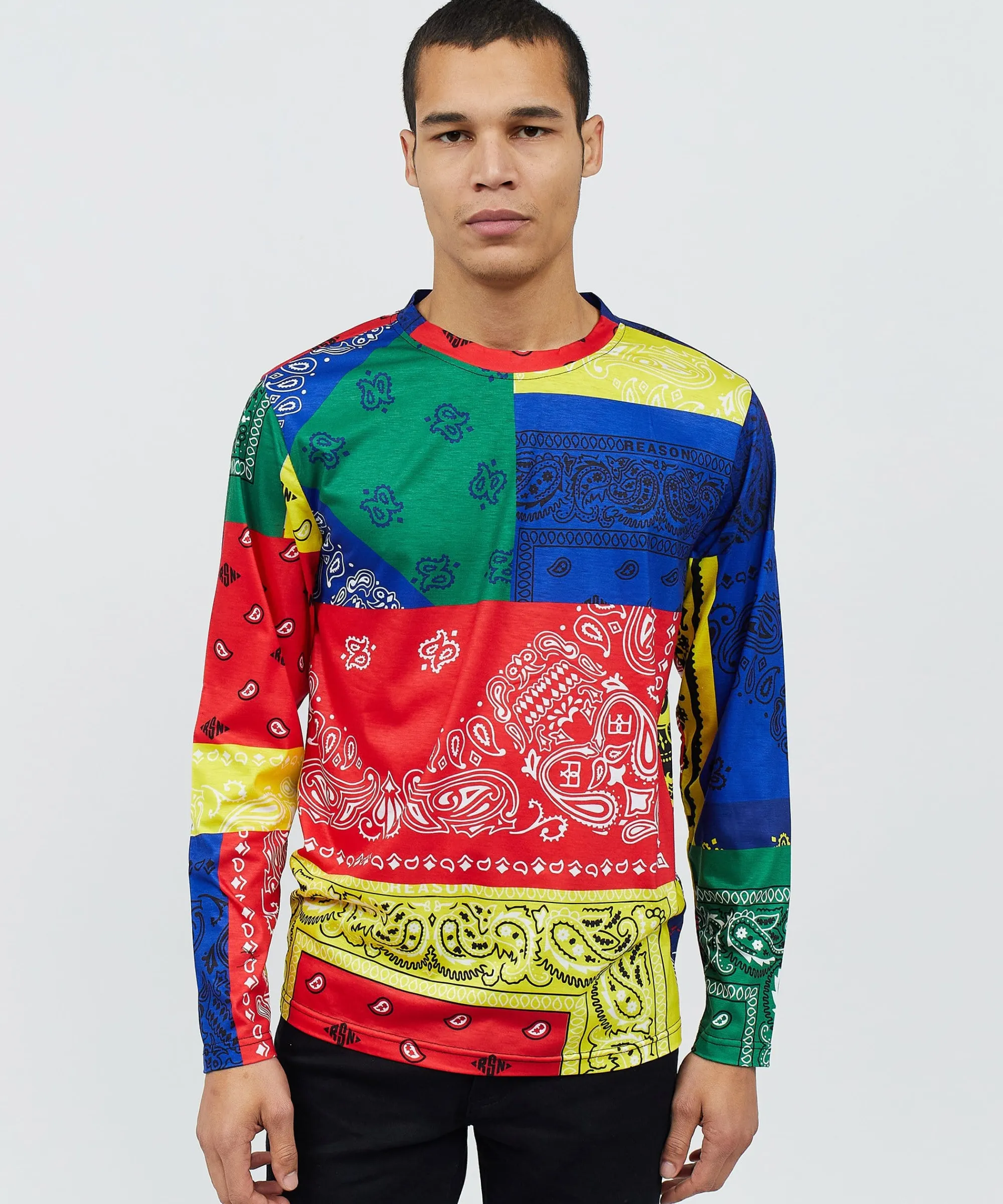bandana_multi_color_long_sleeve_tee_0.webp Best Bandana Multi Color Long Sleeve Tee Long Sleeve Tees | Graphic Tees
