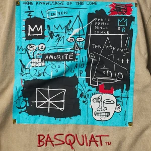 New Basquiat Equals Pi Short Sleeve Tee - Khaki Graphic Tees