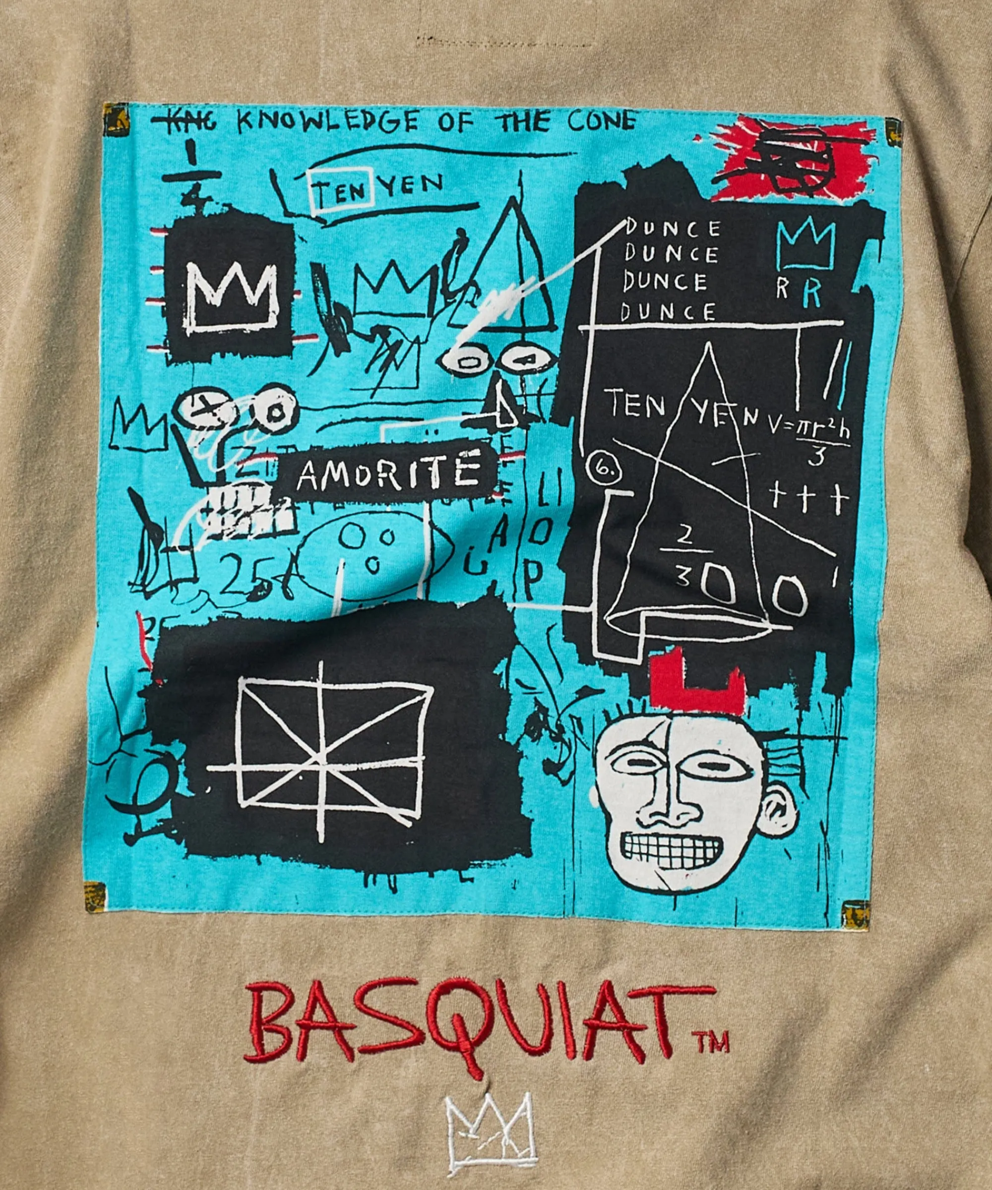 basquiat_equals_pi_short_sleeve_tee__khaki_2.webp New Basquiat Equals Pi Short Sleeve Tee - Khaki Graphic Tees