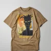 Store Basquiat Self Portrait Short Sleeve Tee - Khaki Graphic Tees