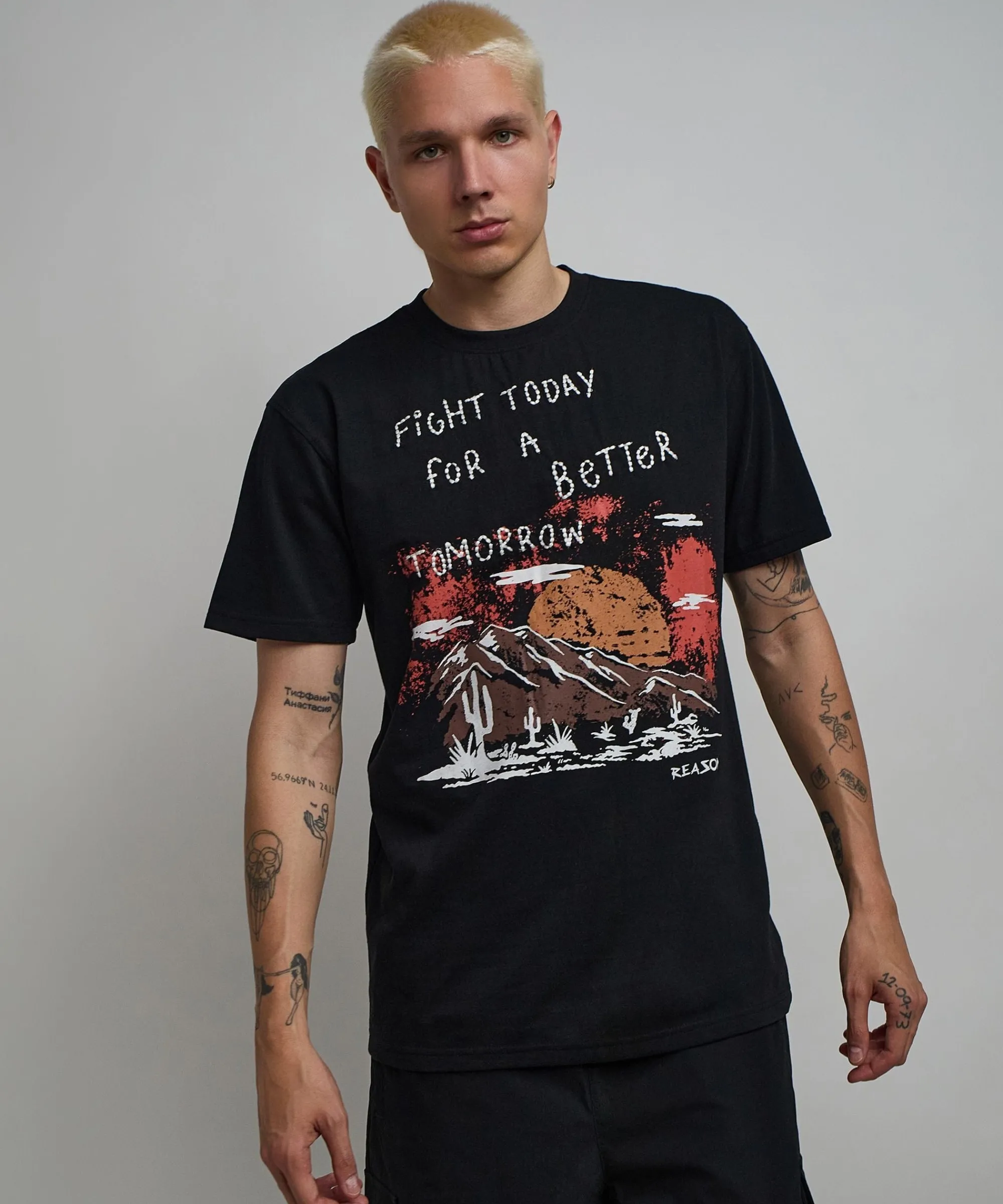 better_tomorrow_embroidered_short_sleeve_tee__black_0.webp Hot Better Tomorrow Embroidered Short Sleeve Tee - Black Graphic Tees