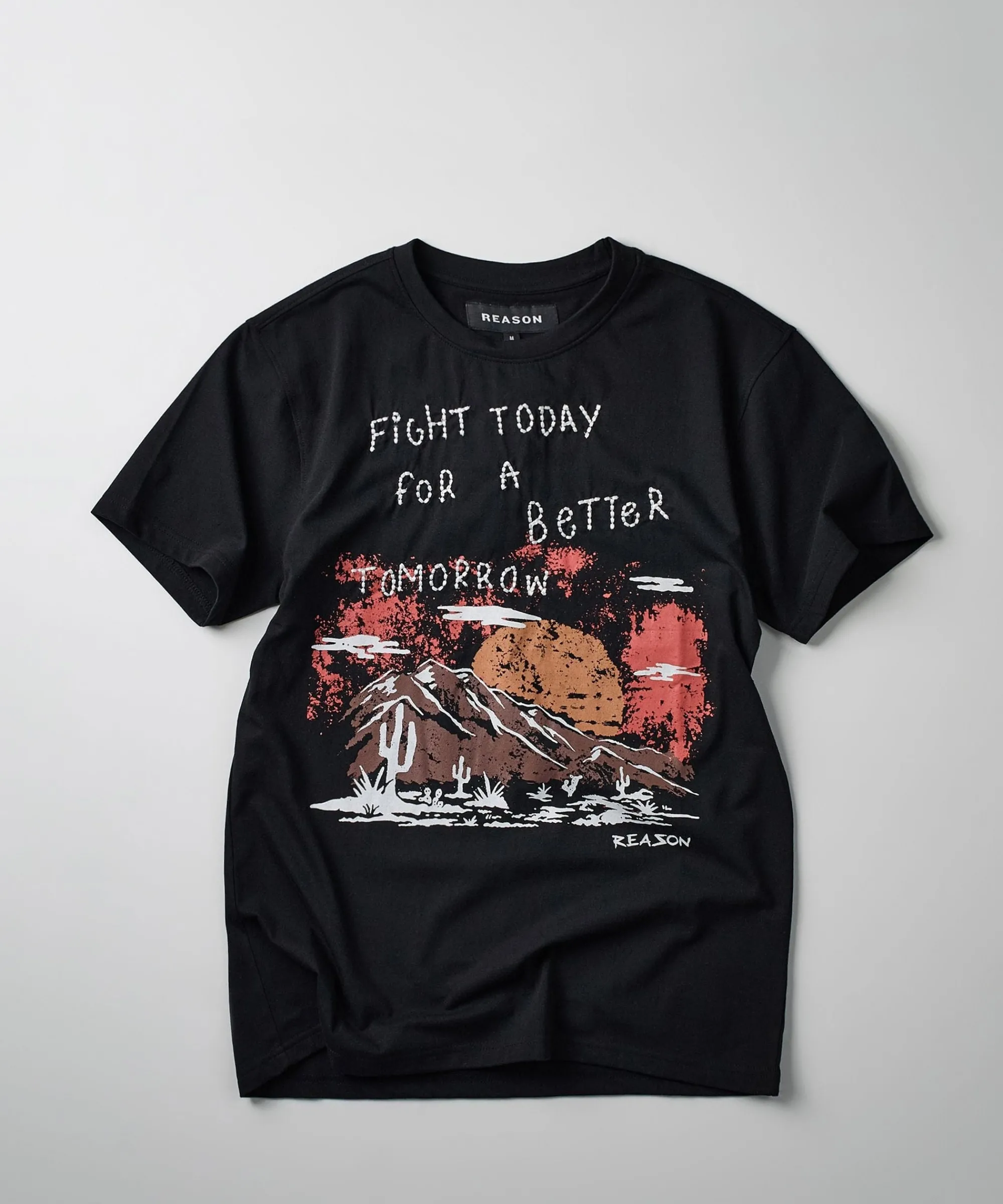 better_tomorrow_embroidered_short_sleeve_tee__black_1.webp Hot Better Tomorrow Embroidered Short Sleeve Tee - Black Graphic Tees
