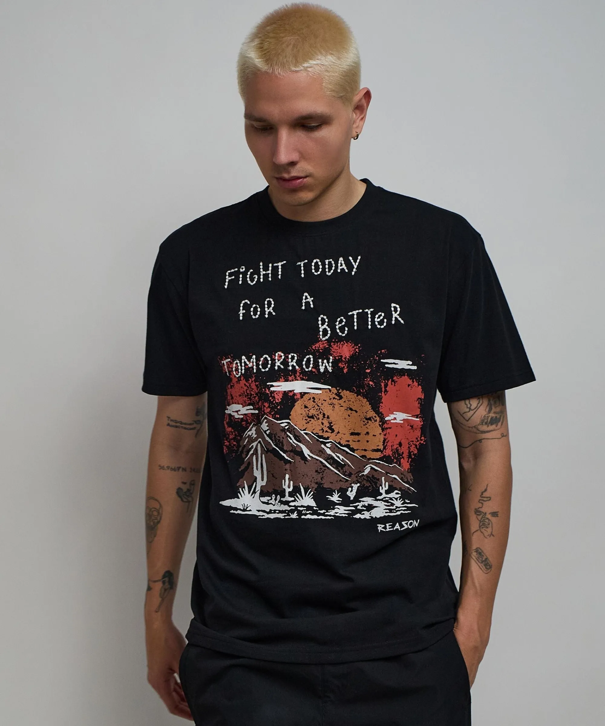 better_tomorrow_embroidered_short_sleeve_tee__black_5.webp Hot Better Tomorrow Embroidered Short Sleeve Tee - Black Graphic Tees