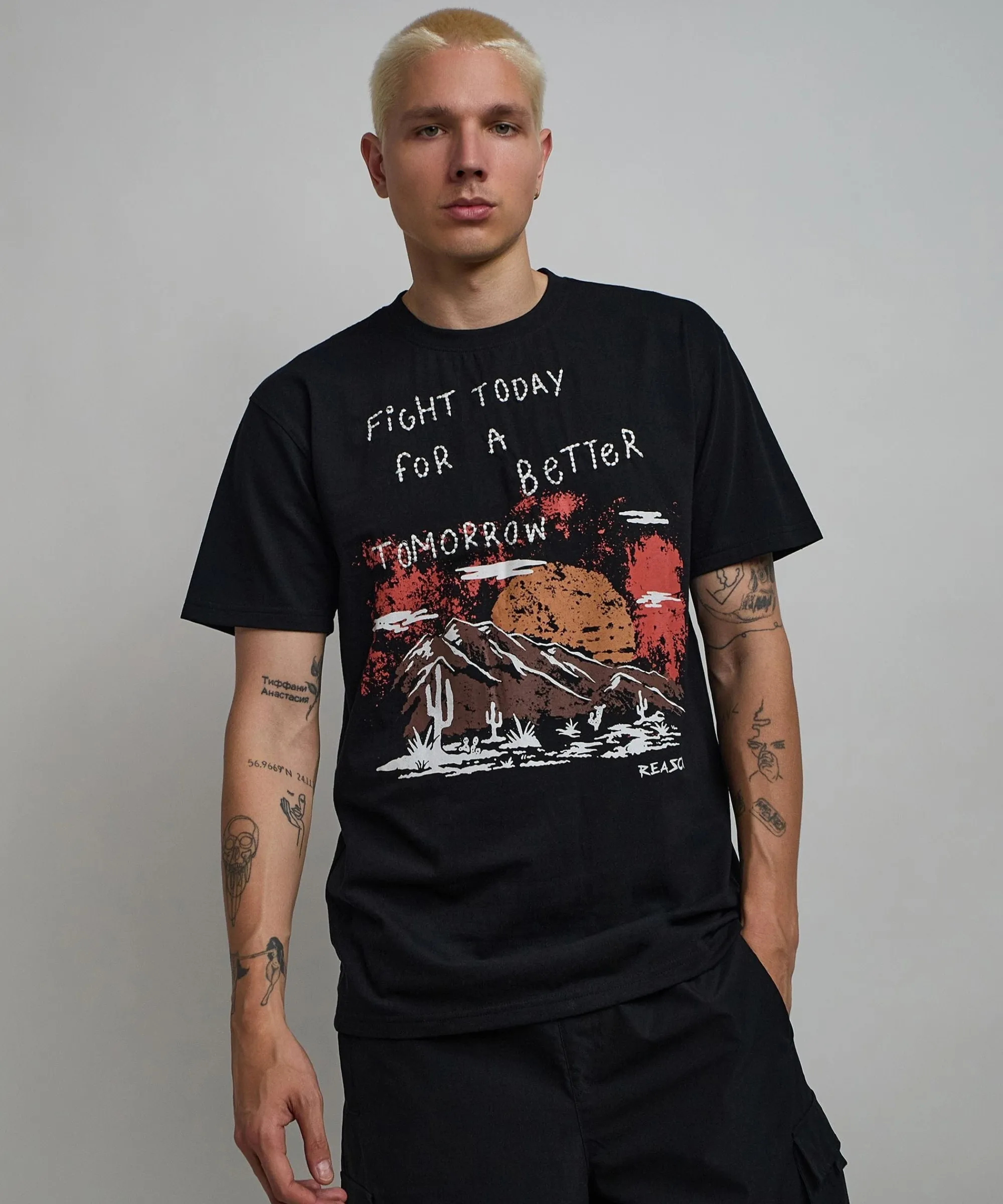 better_tomorrow_embroidered_short_sleeve_tee__black_6.webp Hot Better Tomorrow Embroidered Short Sleeve Tee - Black Graphic Tees