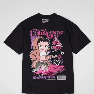 Discount Betty Boop Streets Short Sleeve Tee - Black Graphic Tees