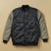 Store Black Out Nylon Bomber Jacket - Black Bomber Jackets | Varsity Jackets