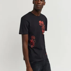 Best Blessed Back Print Short Sleeve Tee - Black Graphic Tees
