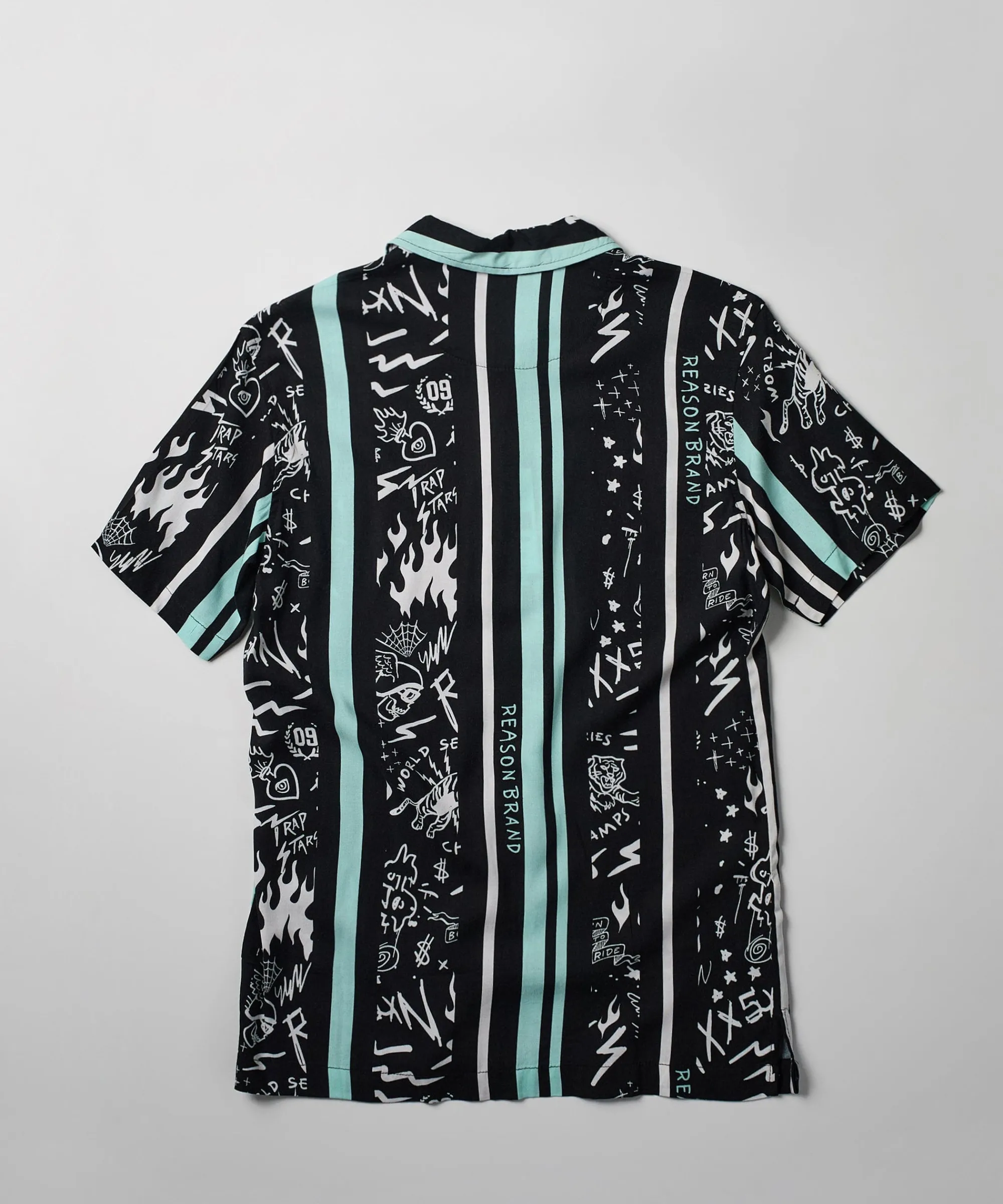 blurry_allover_print_short_sleeve_shirt_2.webp Cheap Blurry Allover Print Short Sleeve Shirt Button Downs