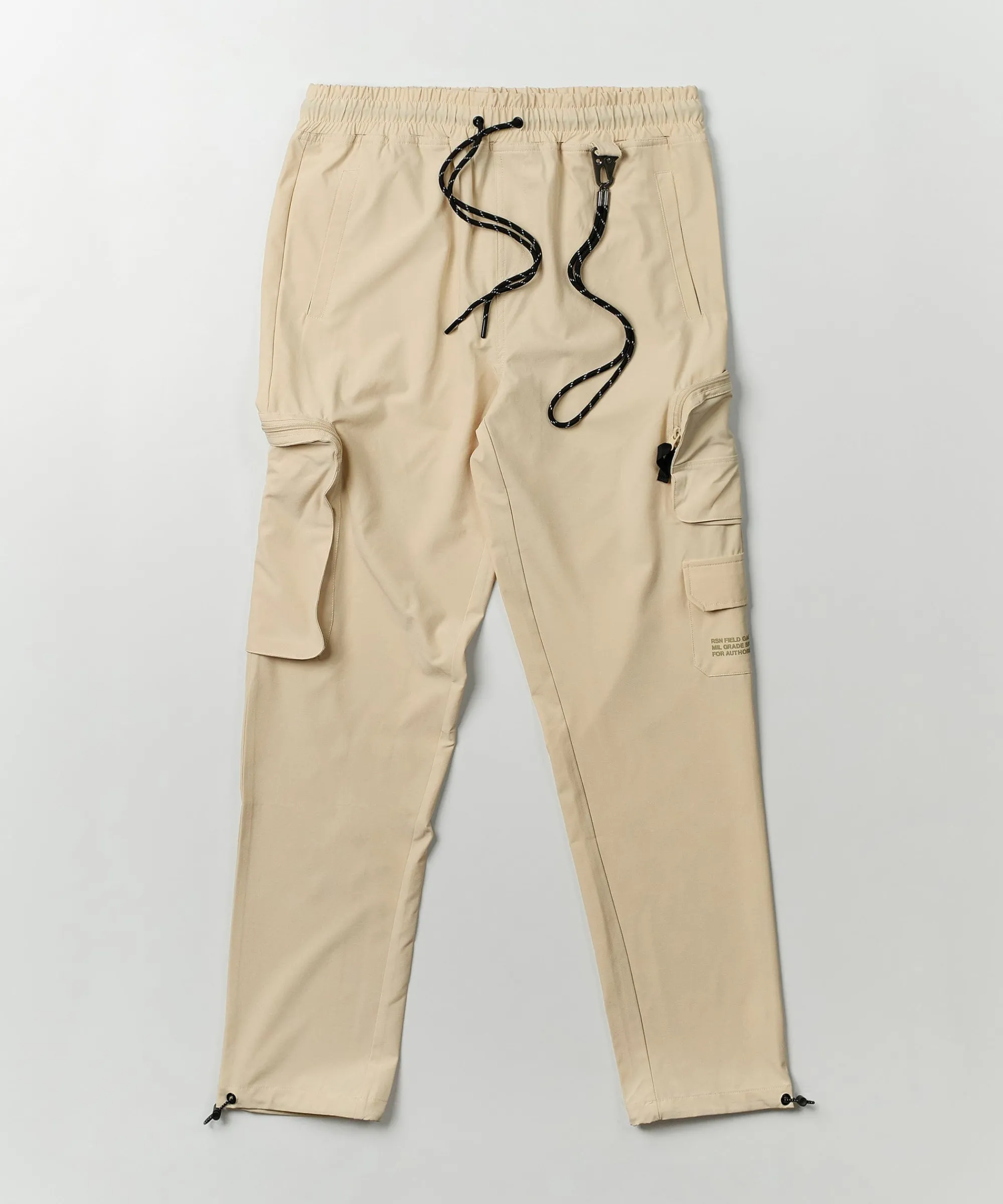bridges_utility_stretch_tech_nylon_cargo_pants__cream_3.webp Store Bridges Utility Stretch Tech Nylon Cargo Pants - Cream Shop All Bottoms | Cargo & Utility Pants