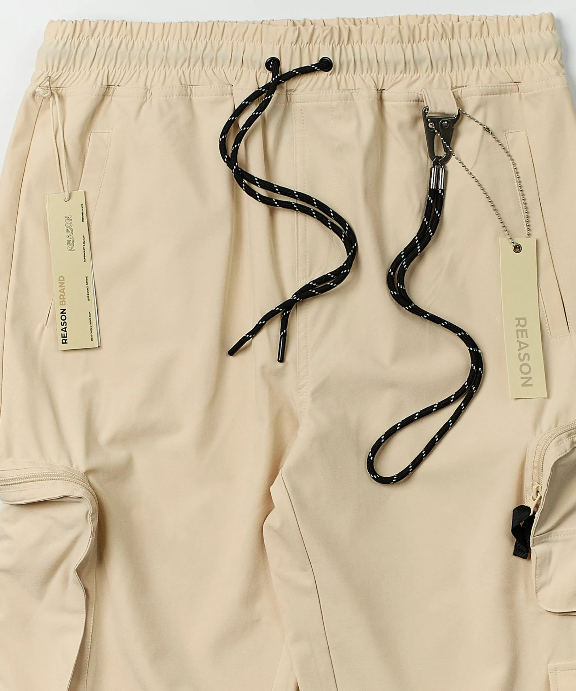 bridges_utility_stretch_tech_nylon_cargo_pants__cream_5.webp Store Bridges Utility Stretch Tech Nylon Cargo Pants - Cream Shop All Bottoms | Cargo & Utility Pants