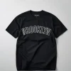 Cheap Brooklyn Applique Short Sleeve Shirt - Black Graphic Tees