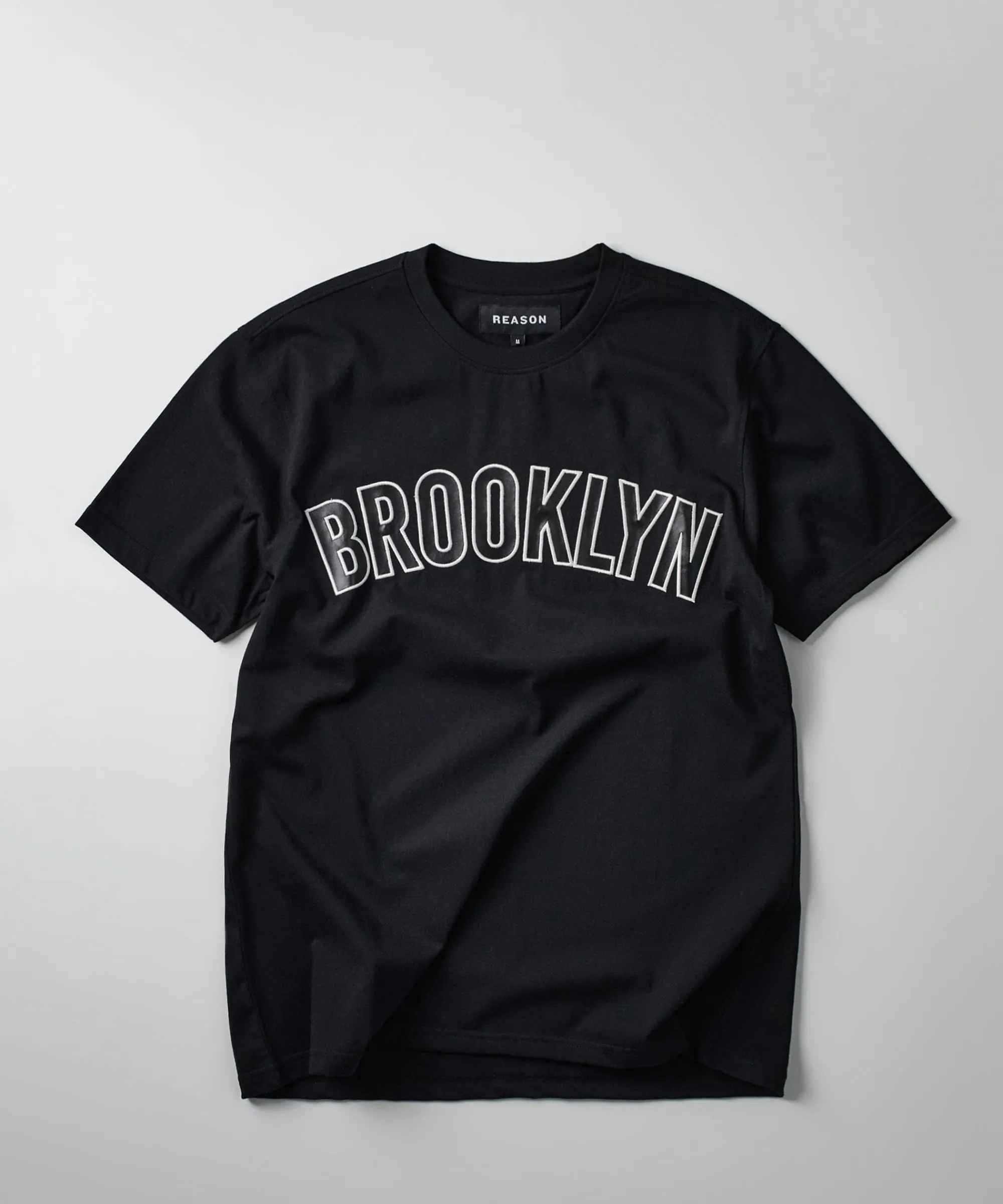 brooklyn_applique_short_sleeve_shirt__black_0.webp Cheap Brooklyn Applique Short Sleeve Shirt - Black Graphic Tees
