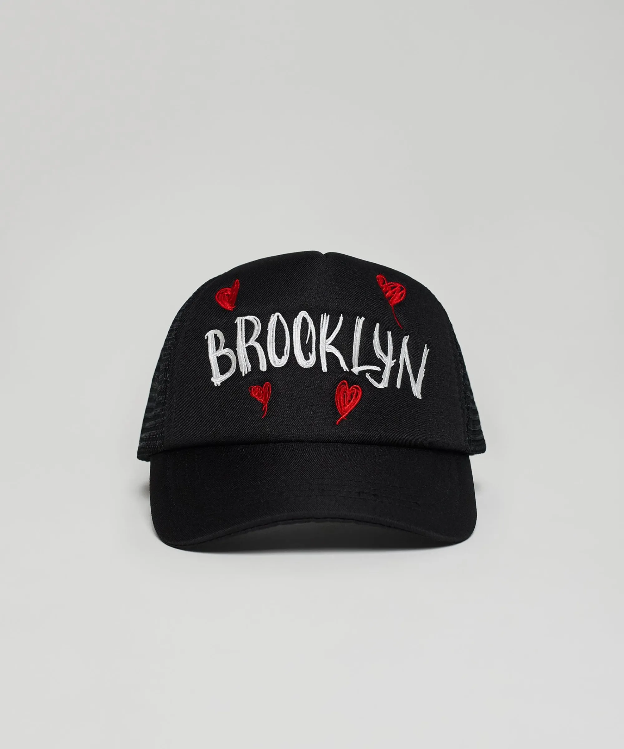 brooklyn_embroidery_trucker_hat__black_0.webp Fashion Brooklyn Embroidery Trucker Hat - Black Hats