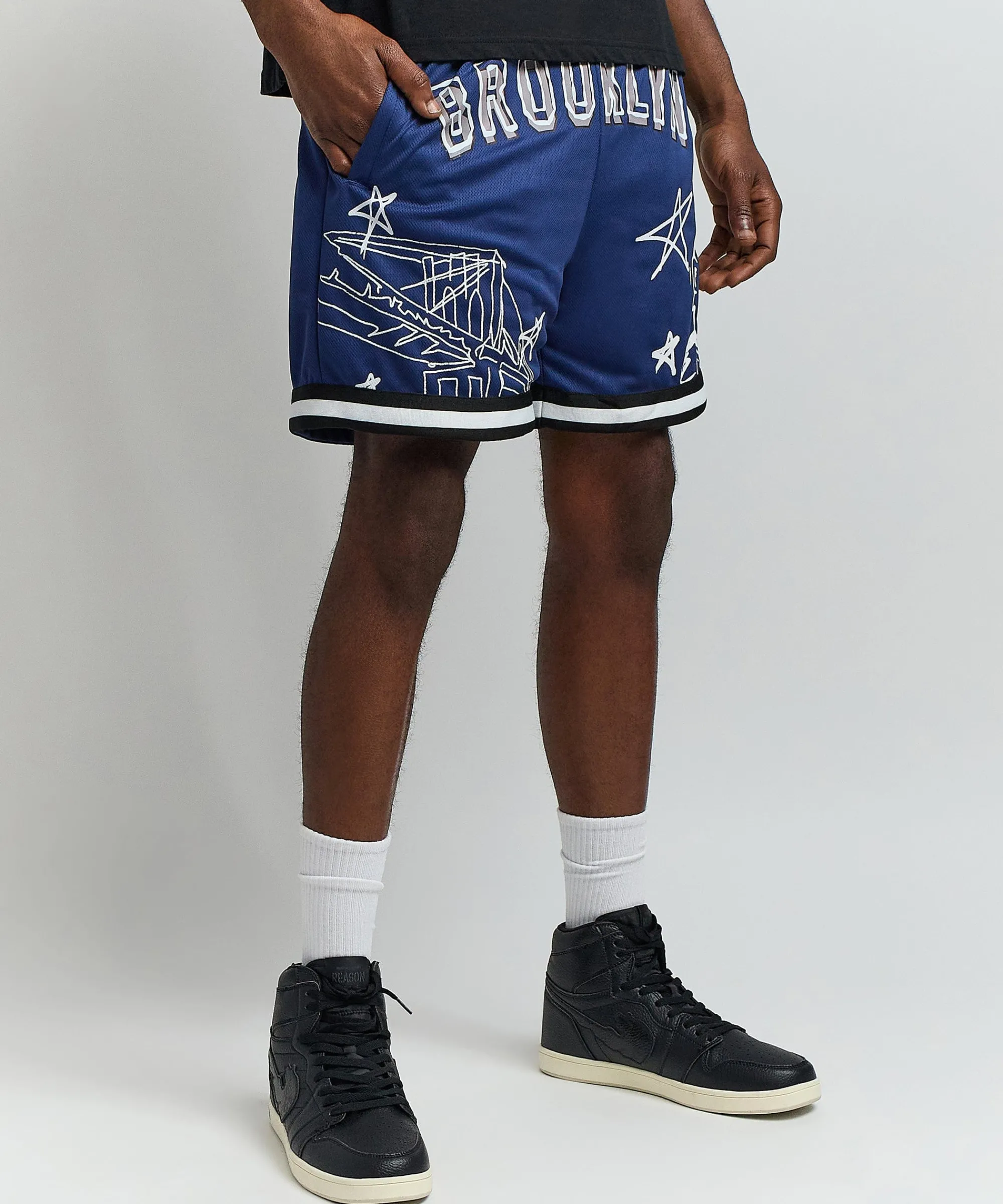 brooklyn_mesh_shorts__navy_3.webp Fashion Brooklyn Mesh Shorts - Navy Shop All Bottoms | Shorts