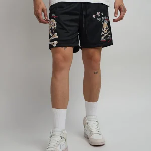 Clearance Burn Mesh Shorts - Black Shop All Bottoms | Shorts