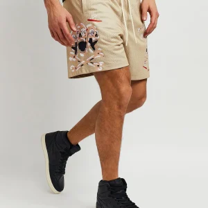 Cheap Burn Mesh Shorts - Khaki Shop All Bottoms | Shorts