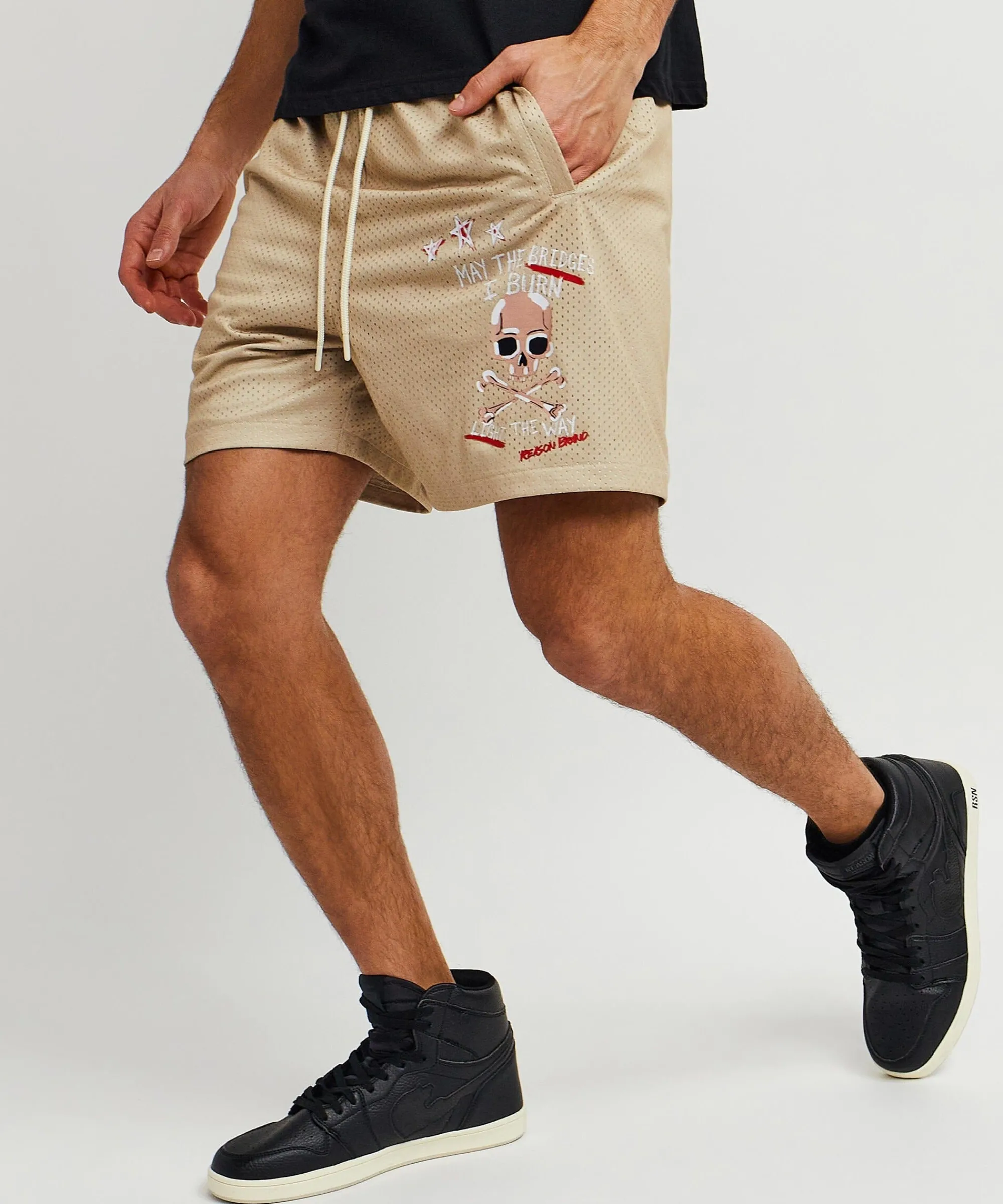 burn_mesh_shorts__khaki_3.webp Cheap Burn Mesh Shorts - Khaki Shop All Bottoms | Shorts