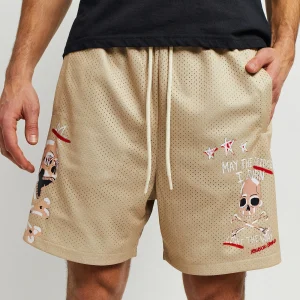 Cheap Burn Mesh Shorts - Khaki Shop All Bottoms | Shorts