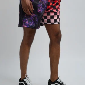 Store Checkers And Skulls Split Shorts Shop All Bottoms | Shorts