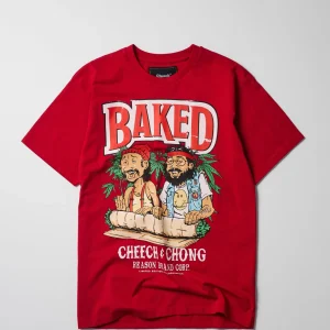 Hot Cheech & Chong Baked Short Sleeve Tee - Red Graphic Tees