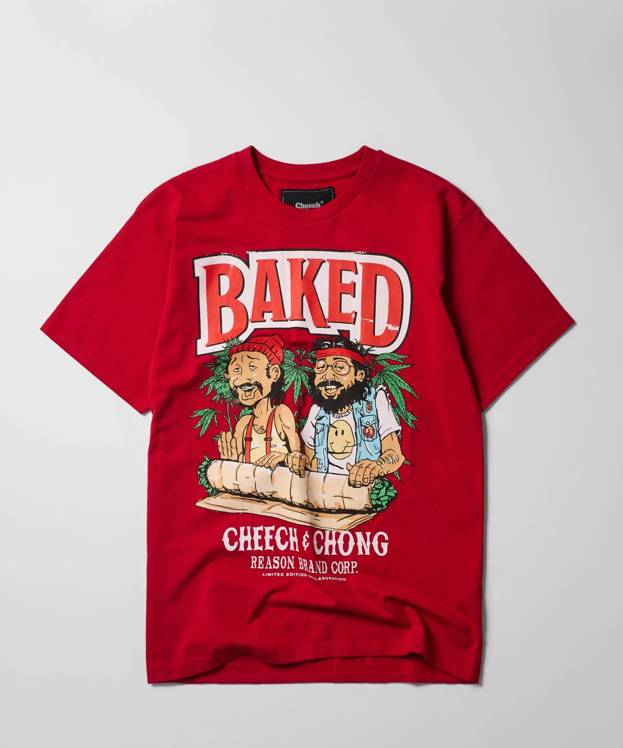 cheech__chong_baked_short_sleeve_tee__red_0.webp Hot Cheech & Chong Baked Short Sleeve Tee - Red Graphic Tees