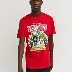 Best Cheech & Chong Best Buds Short Sleeve Tee - Red Graphic Tees