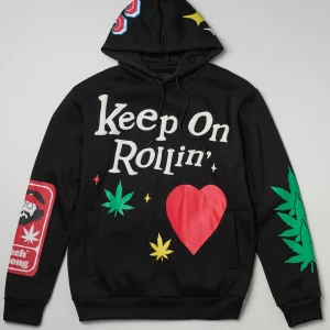 Best Sale Cheech & Chong Keep On Rolling Hoodie - Black Hoodies | Hoodies