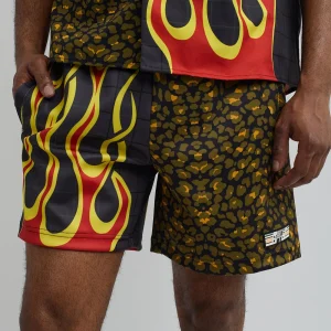 Shop Cheetah And Flames Split Shorts Shop All Bottoms | Shorts