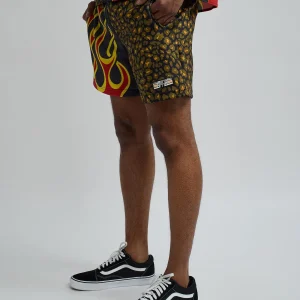 Shop Cheetah And Flames Split Shorts Shop All Bottoms | Shorts