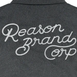 Outlet Cherub Varsity Jacket - Grey Varsity Jackets
