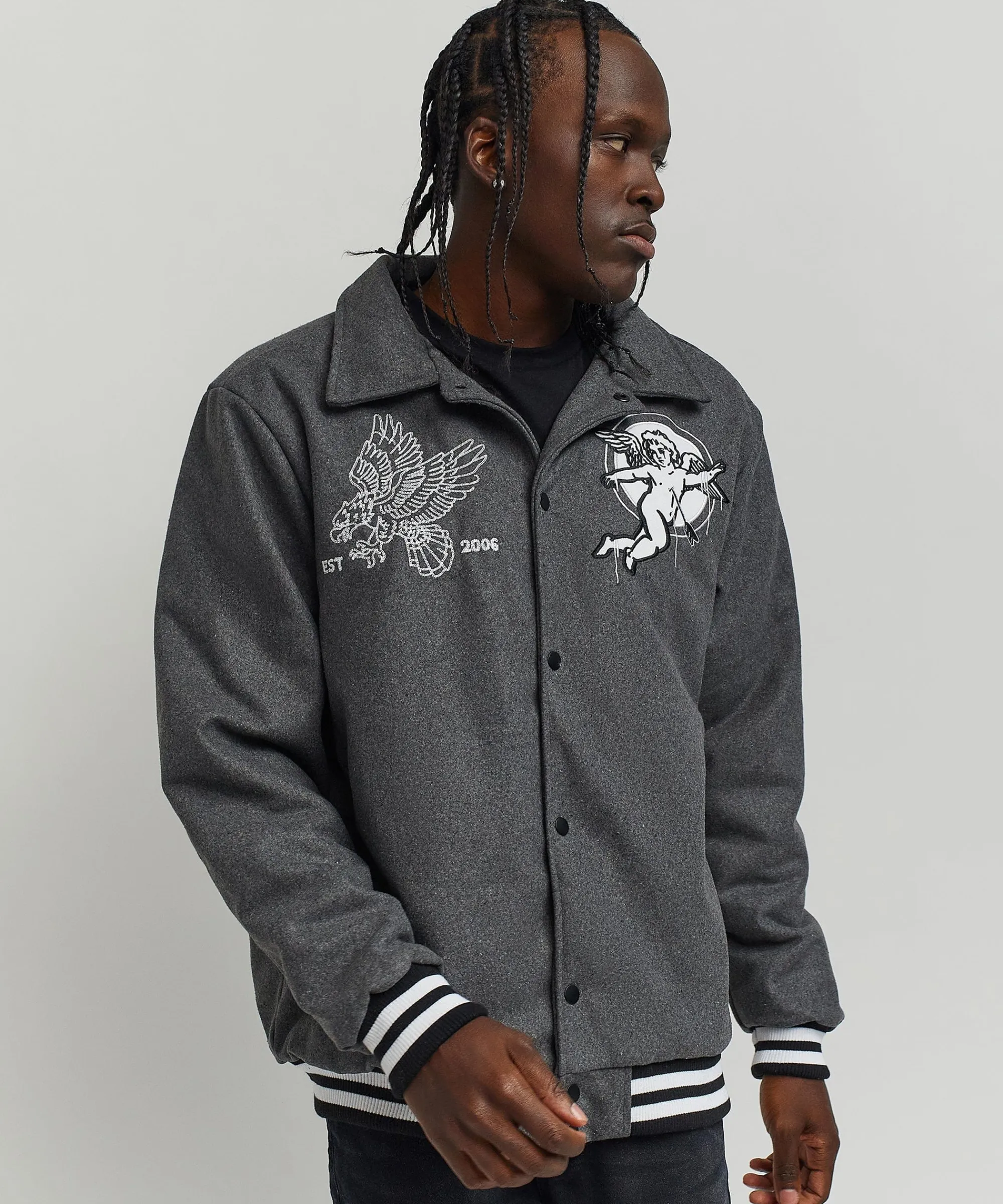 cherub_varsity_jacket__grey_6.webp Outlet Cherub Varsity Jacket - Grey Varsity Jackets