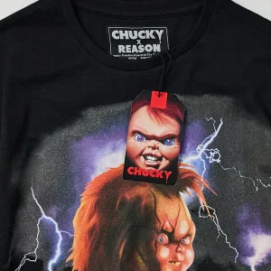 Cheap Chucky Bolts Short Sleeve Tee - Black Graphic Tees