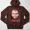 Clearance Chucky Graphic Print Hoodie - Brown Hoodies | Hoodies